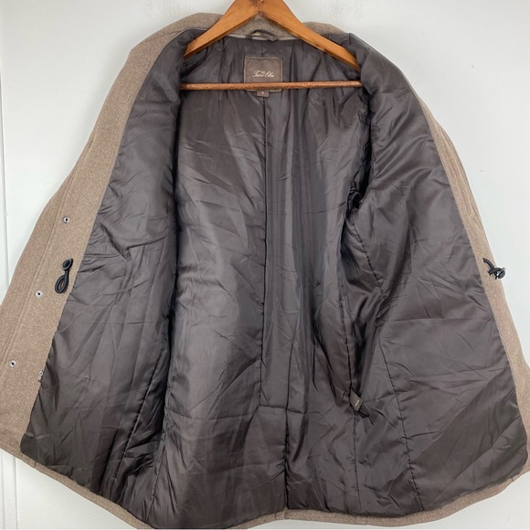 Tasso Elba size Small Men’s Brown Wool Blend Full Zip Coat - Picture 5 of 9
